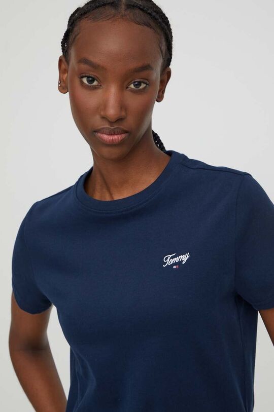 

Хлопковая футболка Tommy Jeans, темно-синий