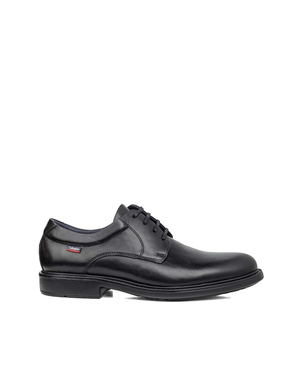 Мужские черные кожаные туфли на шнуровке Callaghan, черный цена и фото