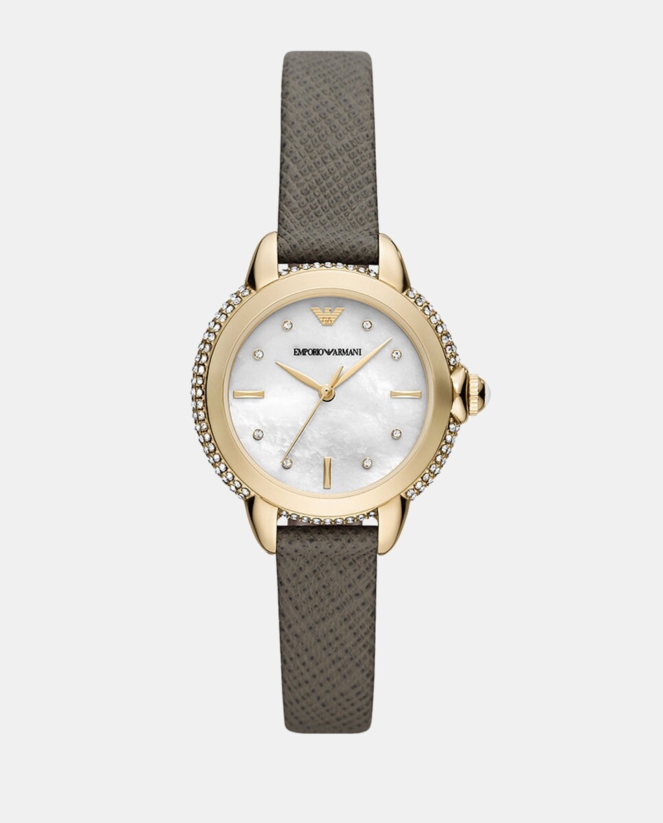

Женские часы AR11526 Экологичная серая кожа Emporio Armani, серый