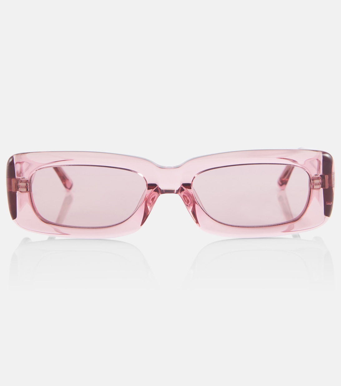 Прямоугольные солнцезащитные очки Mini Marfa из коллаборации с Linda Farrow The Attico, розовый 27666