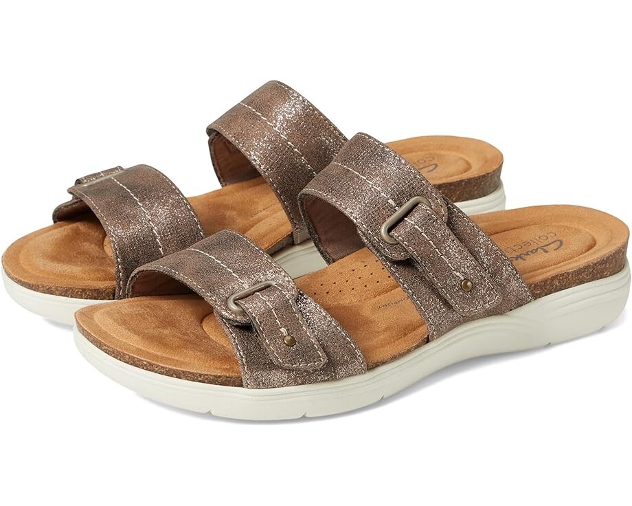 

Сандалии Clarks April Dusk, цвет Bronze Metallic Textile