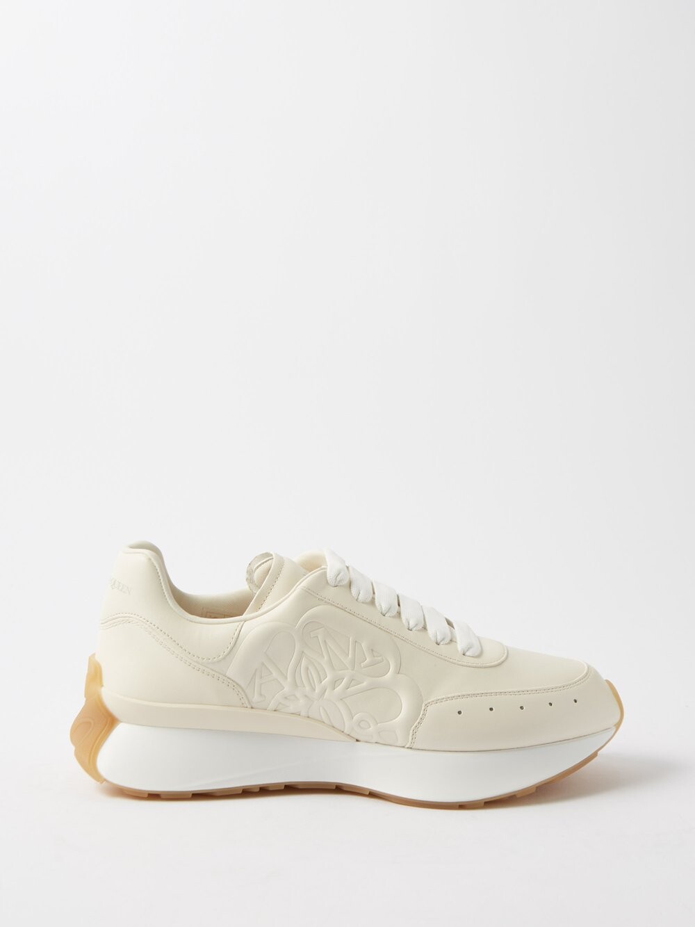 

Кожаные кроссовки sprint runner Alexander McQueen, бежевый