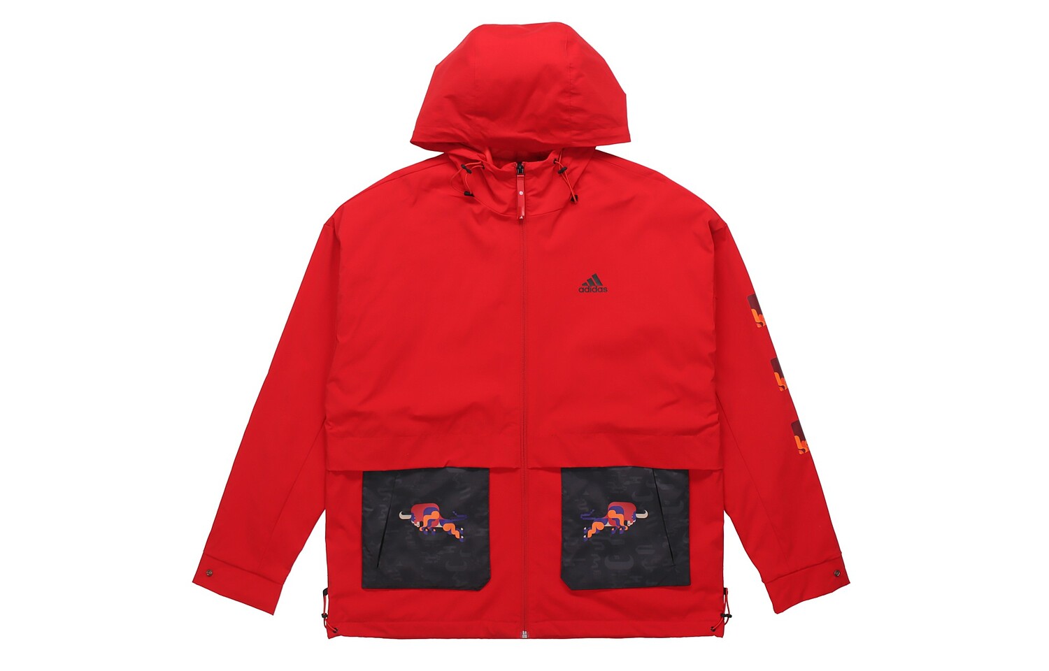 

Мужская куртка с капюшоном Adidas CNY красная