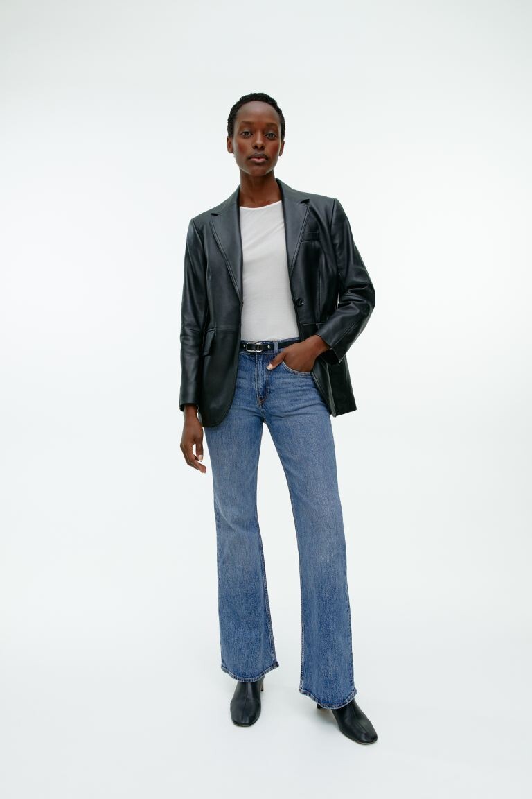 

Узкие расклешенные джинсы wave стрейч H&M, синий