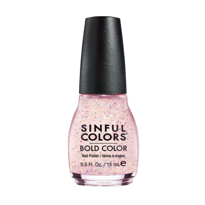 

Лак для ногтей bold color esmalte de uñas Sinfulcolors, цвет pinky glitter
