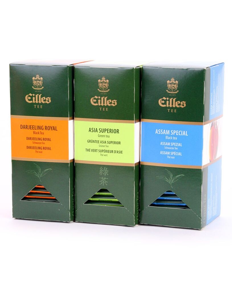 

Набор CLASSIC BEST с тремя популярными сортами чая в пакетиках EILLES deluxe