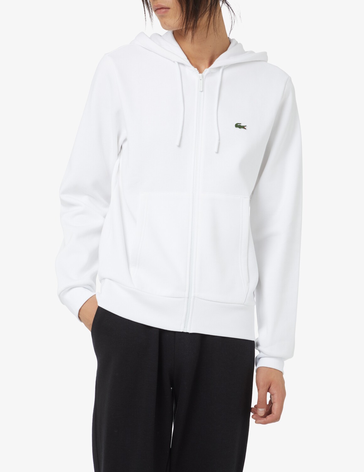 

Флисовая толстовка на молнии Lacoste, белый