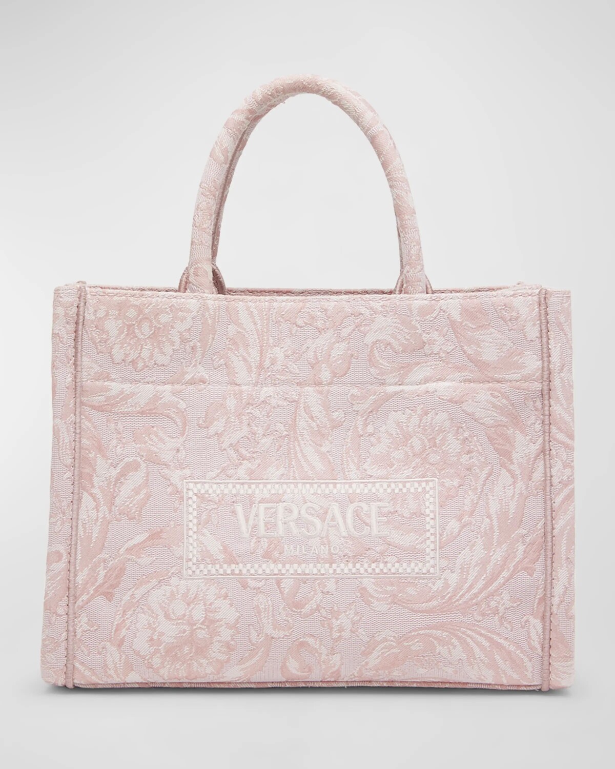 

Большая жаккардовая большая сумка Athena Versace, цвет Pale Pink Enlish Rose