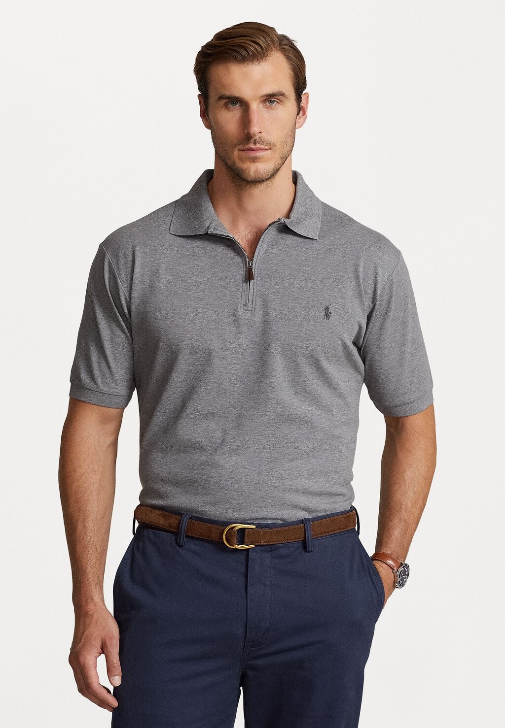 

Поло КОРОТКИЙ РУКАВ Polo Ralph Lauren Big & Tall, стальной вереск