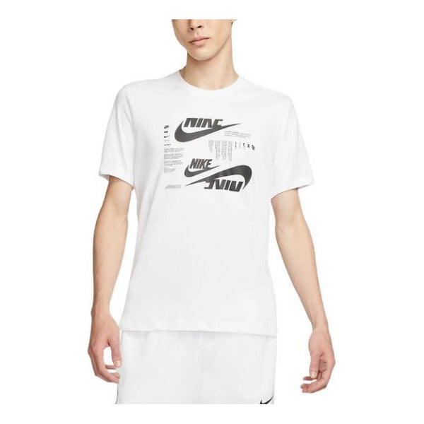 Футболка Men's Nike Logo Printing Round Neck Short Sleeve White T-Shirt, белый