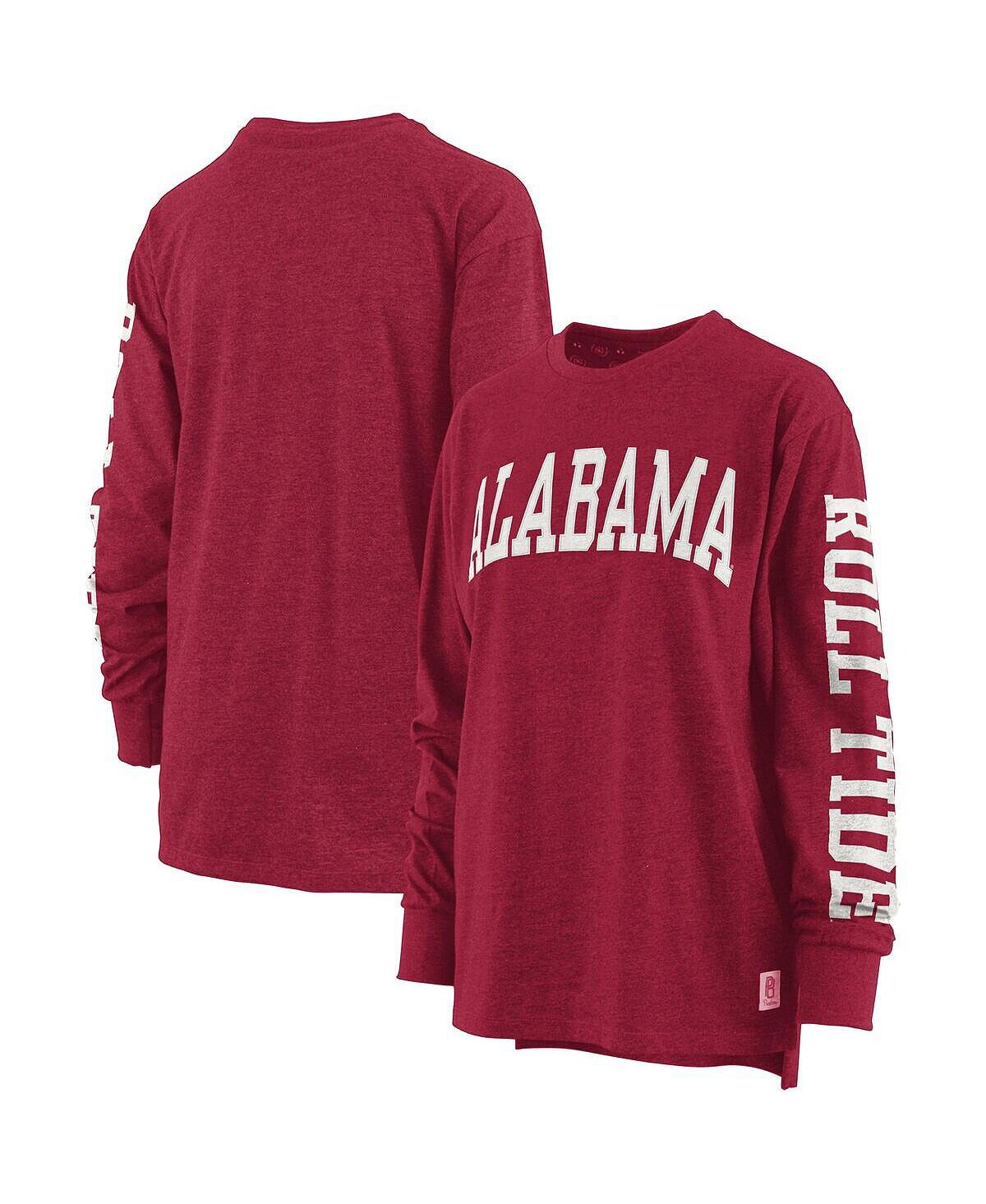 

Женская футболка Crimson Alabama Crimson Tide размера плюс Two-Hit Canyon с длинным рукавом Pressbox