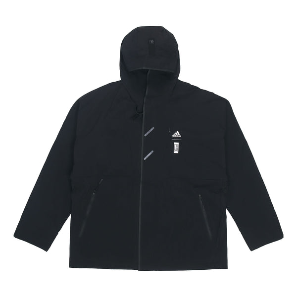 Куртка Men's adidas Wj Wv Jkt Martial Arts Series Logo Hooded Fleece Lined Sports Jacket Black, черный цена и фото