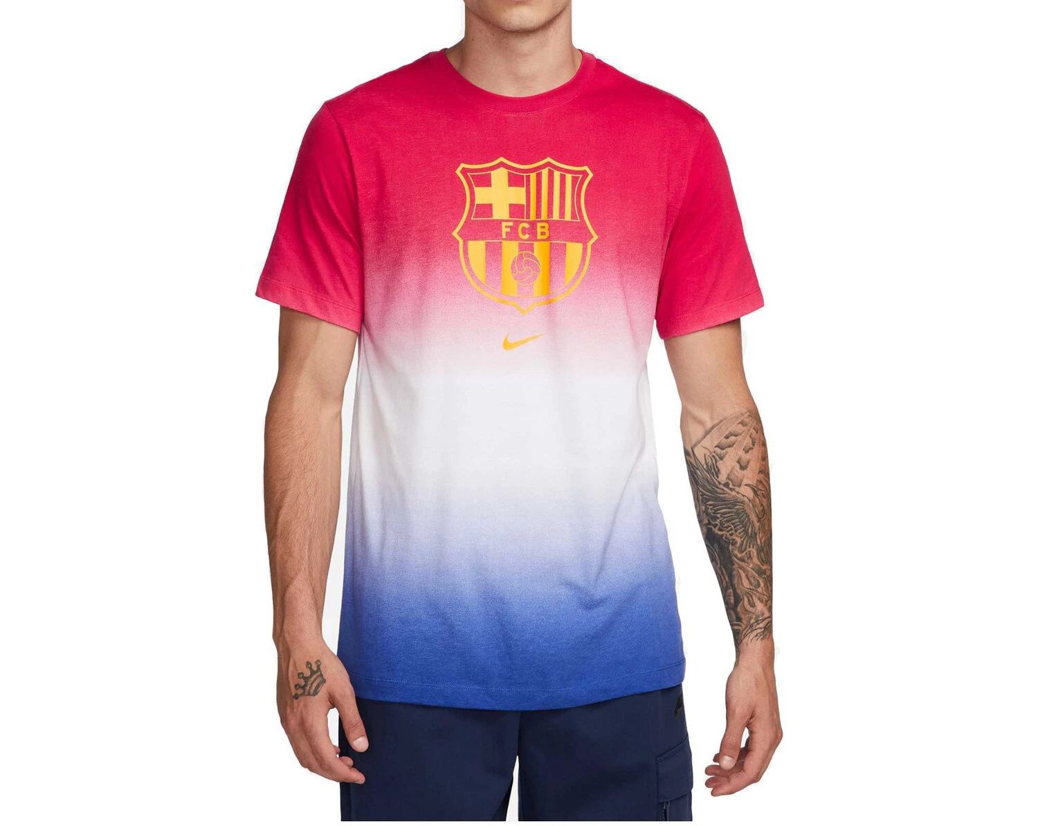 цена Мужская белая футболка Barcelona Crest Nike