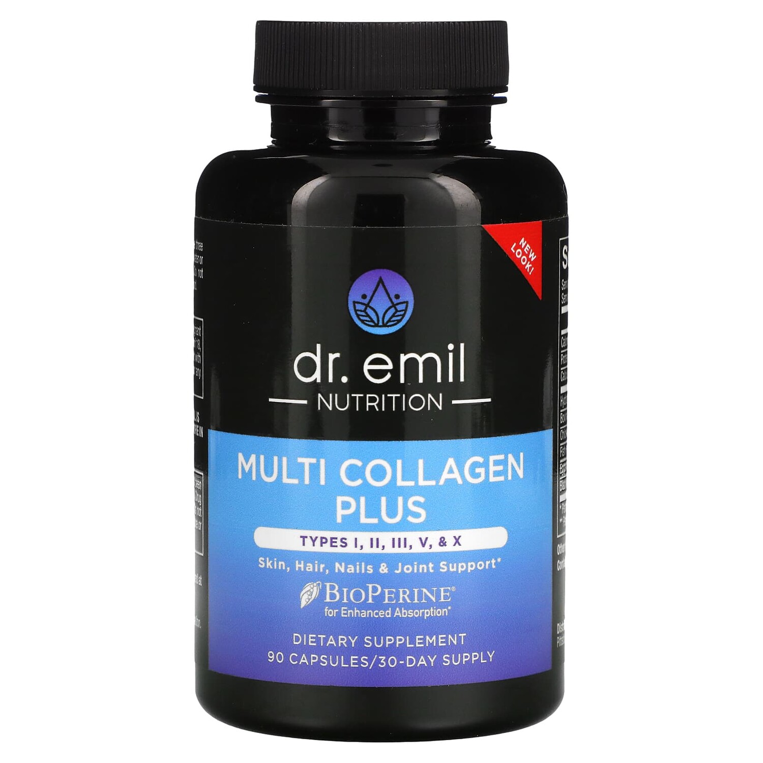 

Multi Collagen Plus, типы I, II, III, V и X, 90 капсул, Dr. Emil Nutrition