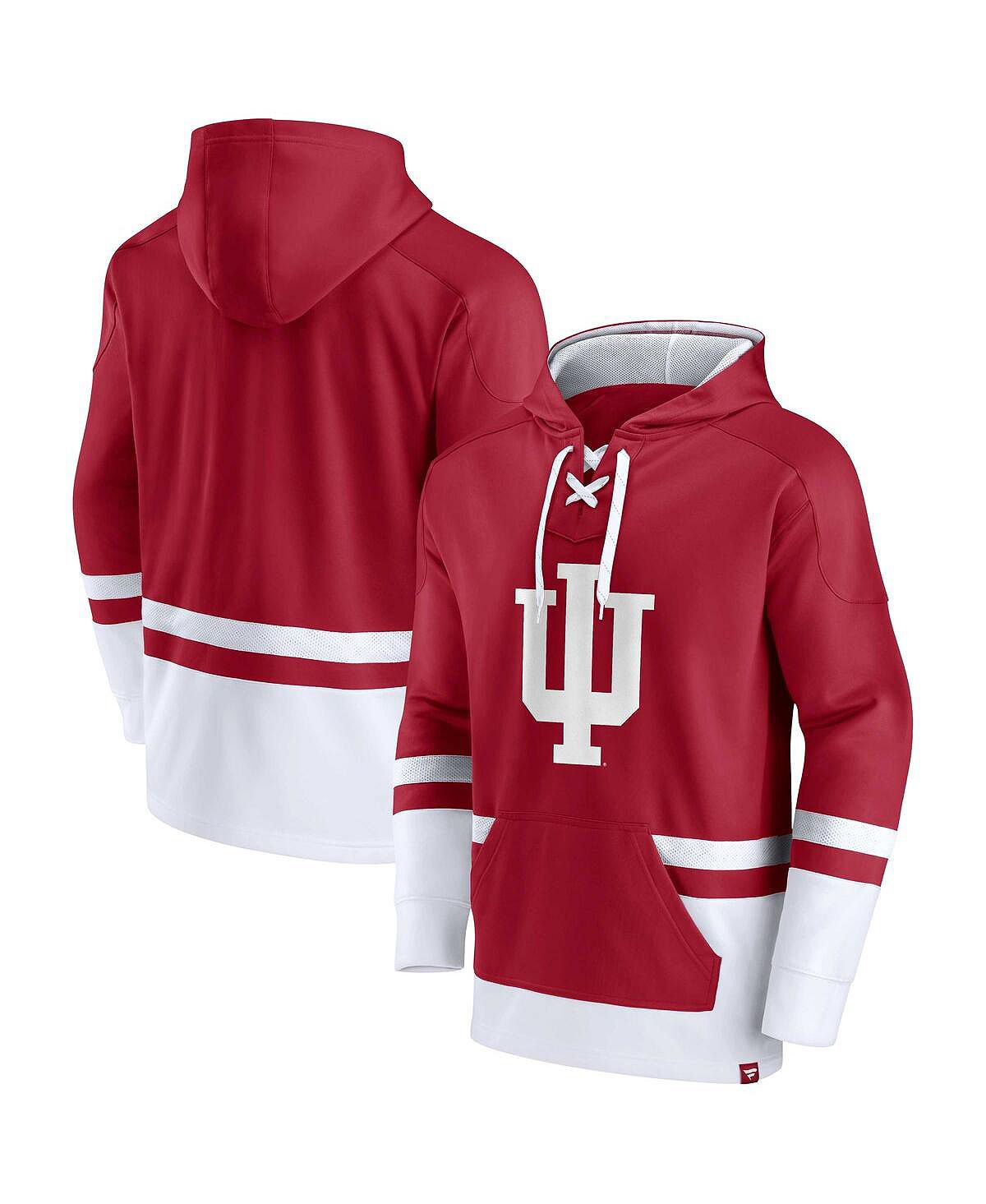 цена Мужской пуловер с капюшоном с логотипом Crimson Indiana Hoosiers First Battle Fanatics