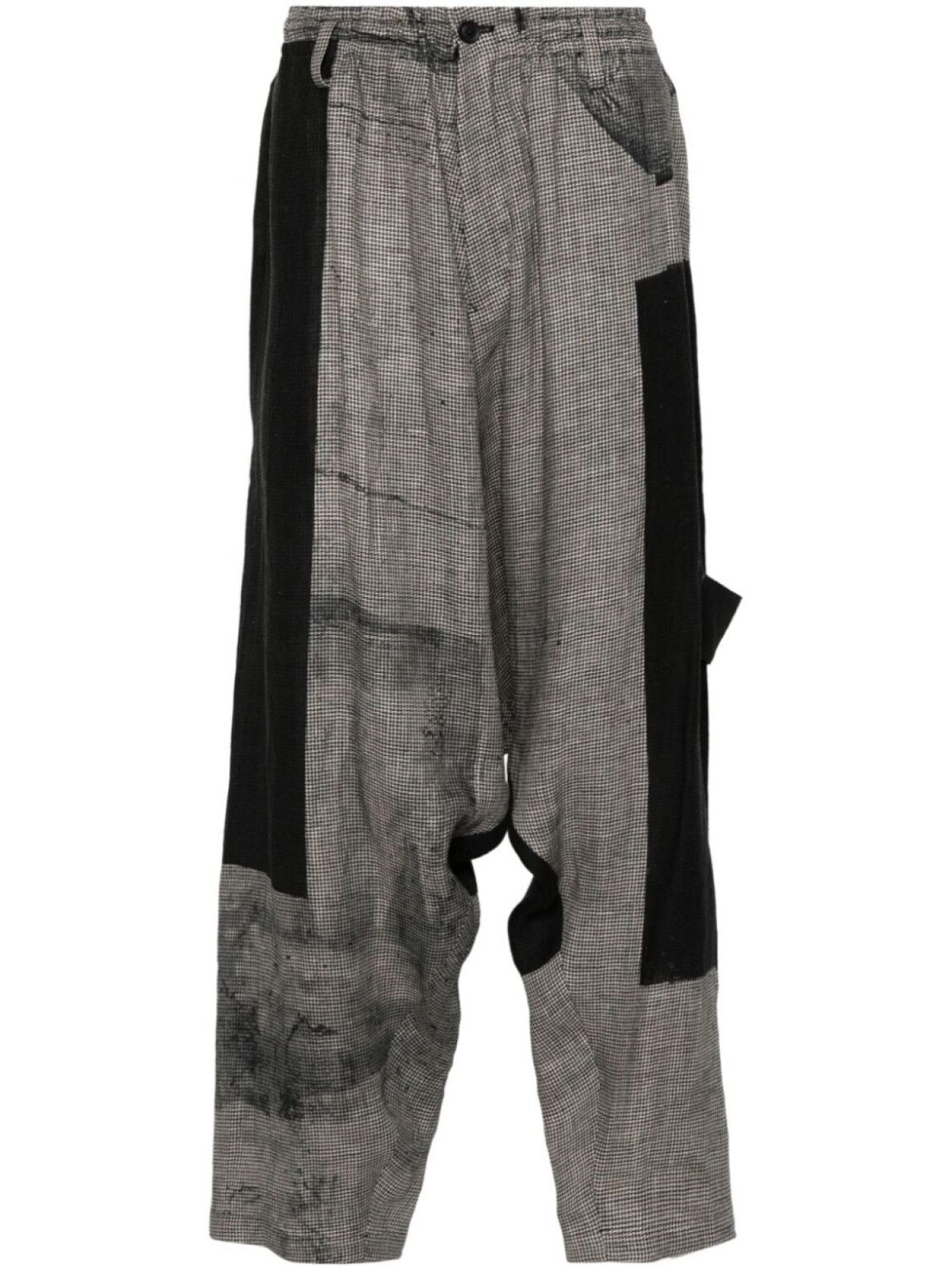 

Yohji Yamamoto брюки A-Square с низким шаговым швом, черный