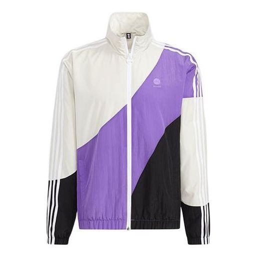 Куртка adidas neo M SW RET CB WB Colorblock Sports Stand Collar Jacket Purple, мультиколор