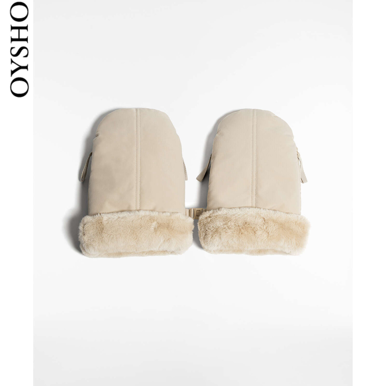 

Варежки Oysho утолщенные, песочный