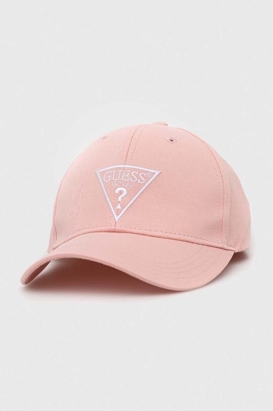 

Угадай хлопковую шапку Guess, розовый