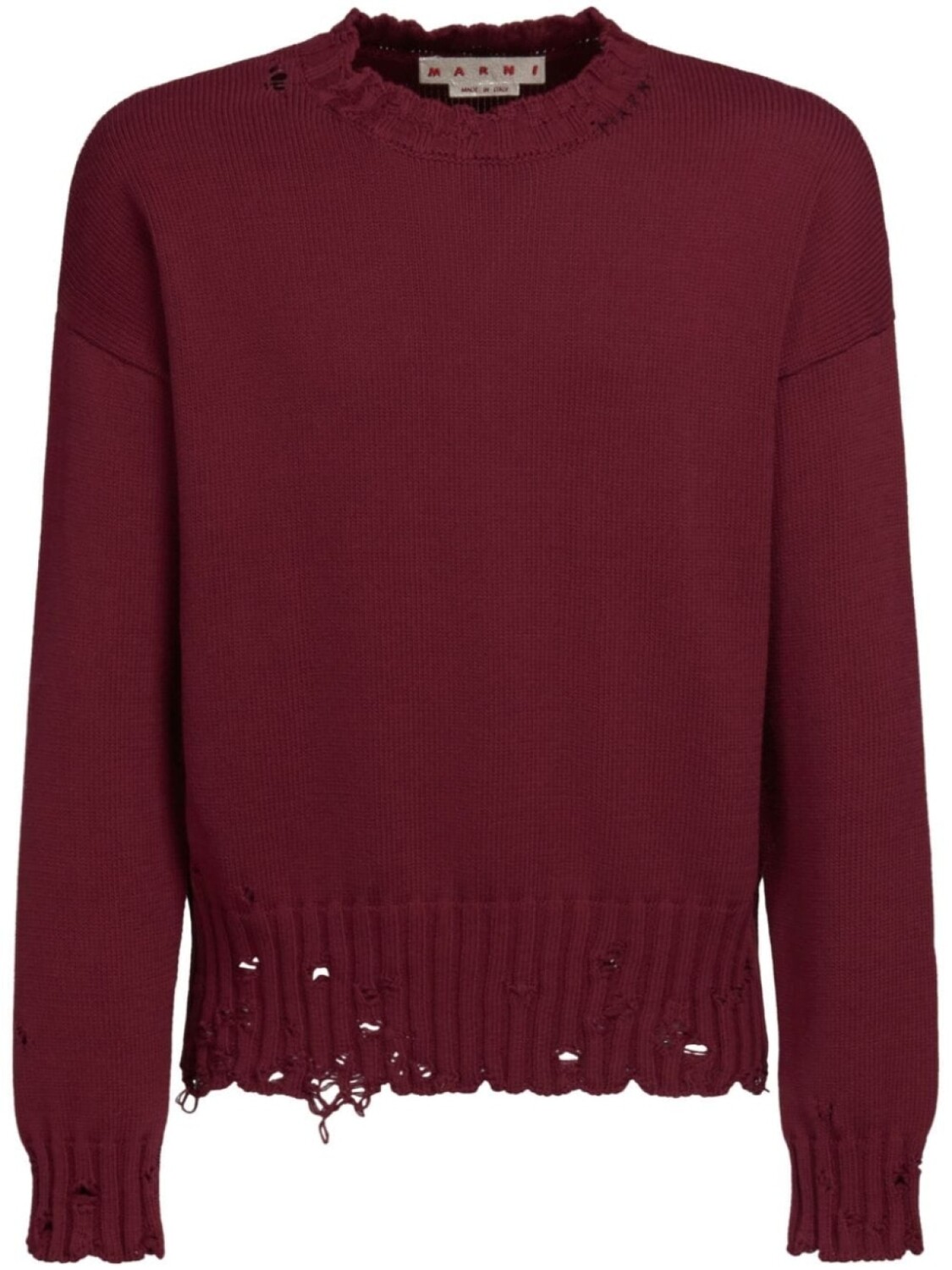 

Marni джемпер с эффектом потертости, красный