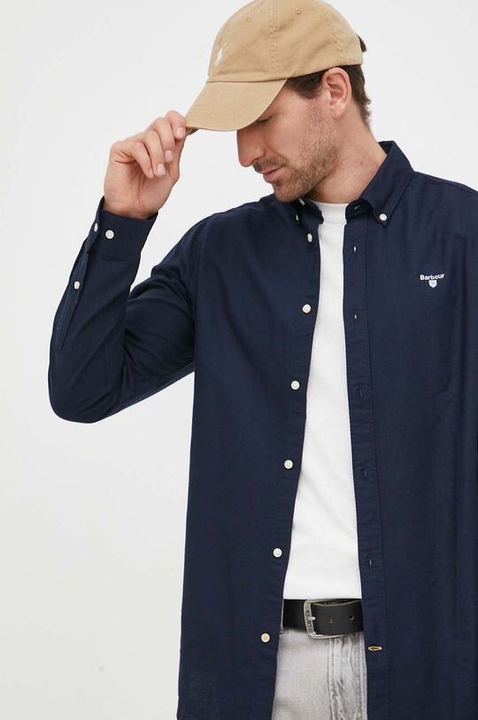 

Рубашка Oxtown из хлопка Barbour, темно-синий