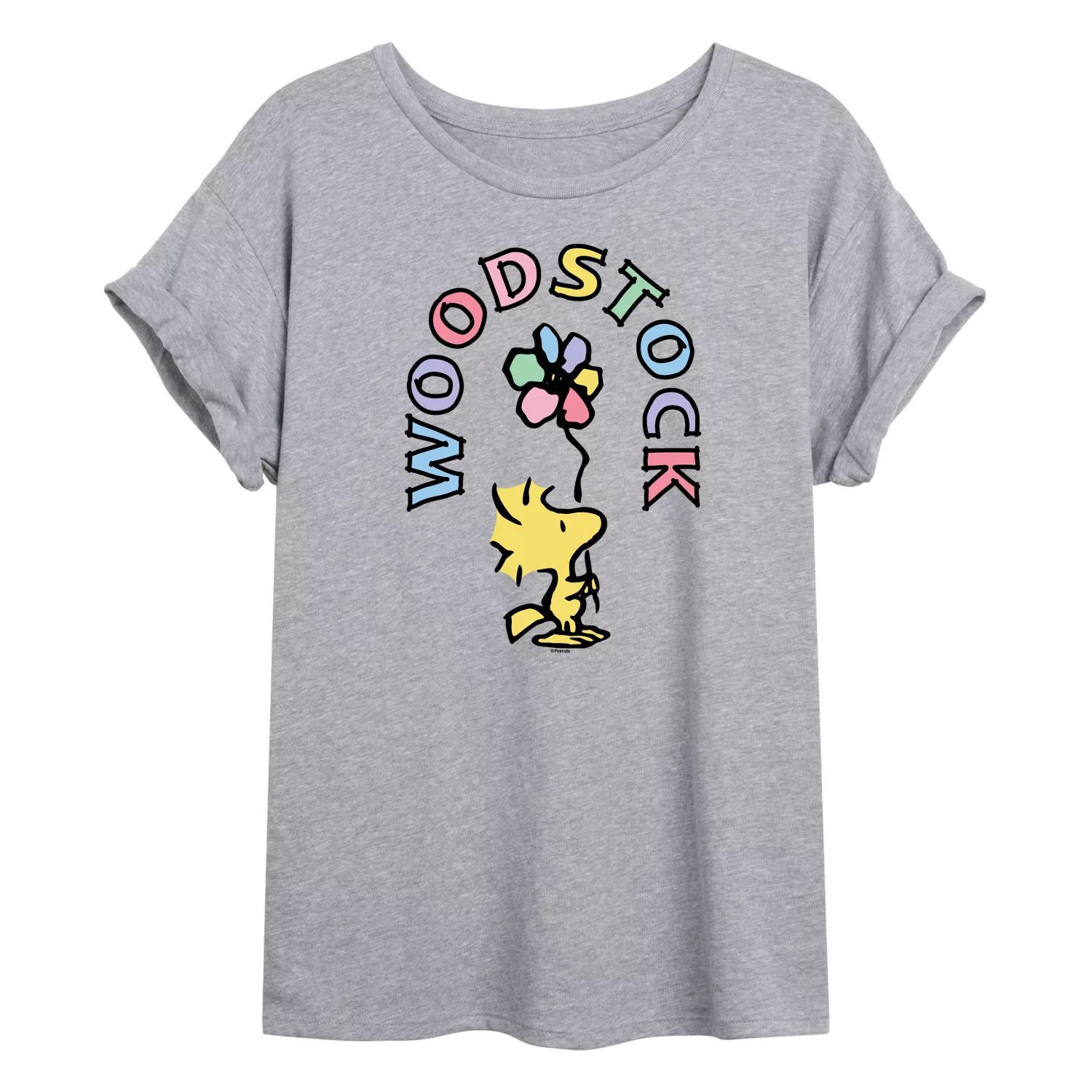 цена Детская футболка Peanuts Woodstock с цветочным рисунком и струящимся рисунком Licensed Character