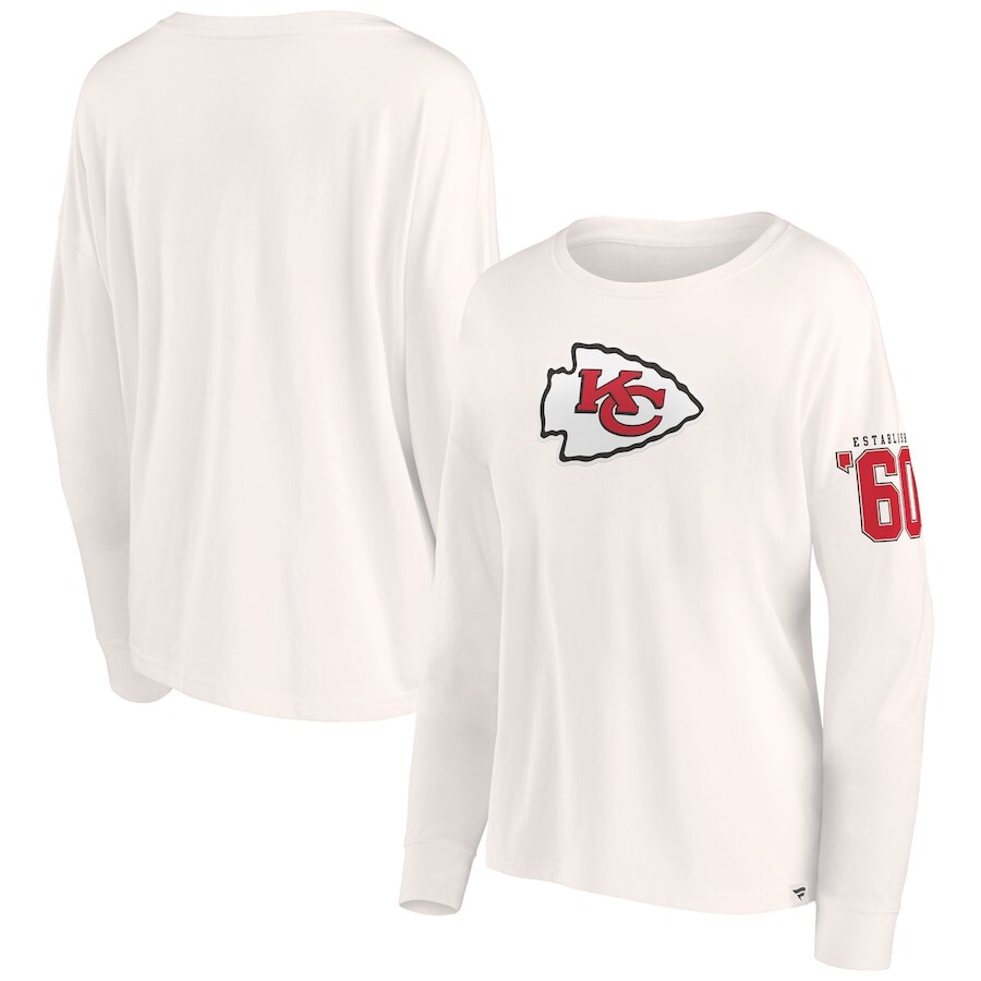 

Футболка с длинным рукавом Fanatics Branded Kansas City Chiefs, кремовый