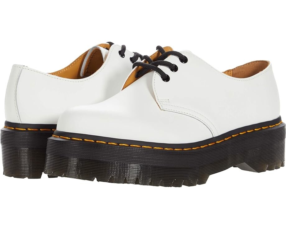 

Оксфорды Dr. Martens 1461 Quad Smooth Leather Platform Shoes, белый