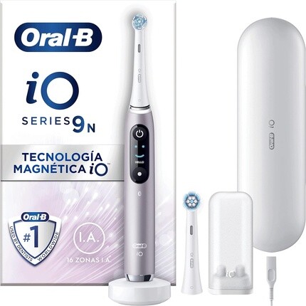 

Электрическая зубная щетка Oral-B iO 9N, розовый кварц, с 2 насадками и 1 дорожным зарядным устройством, дизайн Braun