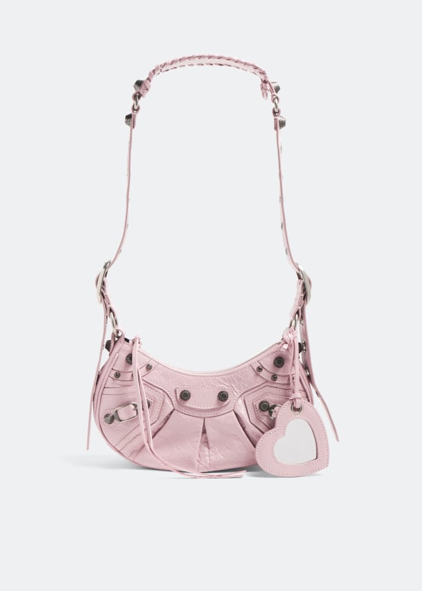 Сумка через плечо Balenciaga Le Cagole XS, розовый наплечная сумка с отделениями для макияжа на молнии с рисунком диснея