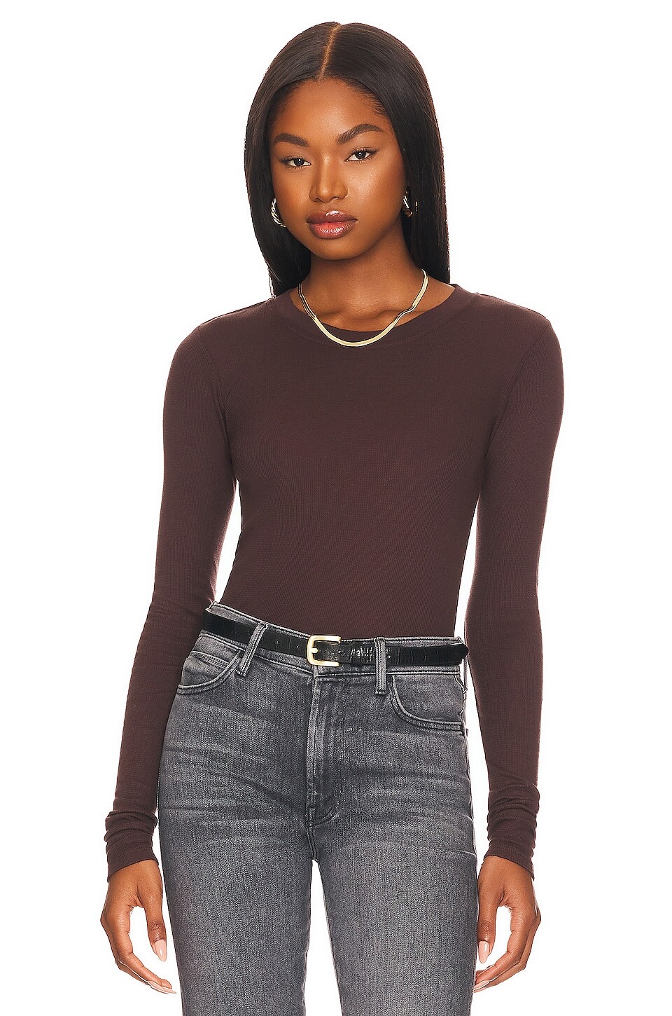 

Футболка LA Made Long Sleeve Thermal, цвет Mahogany