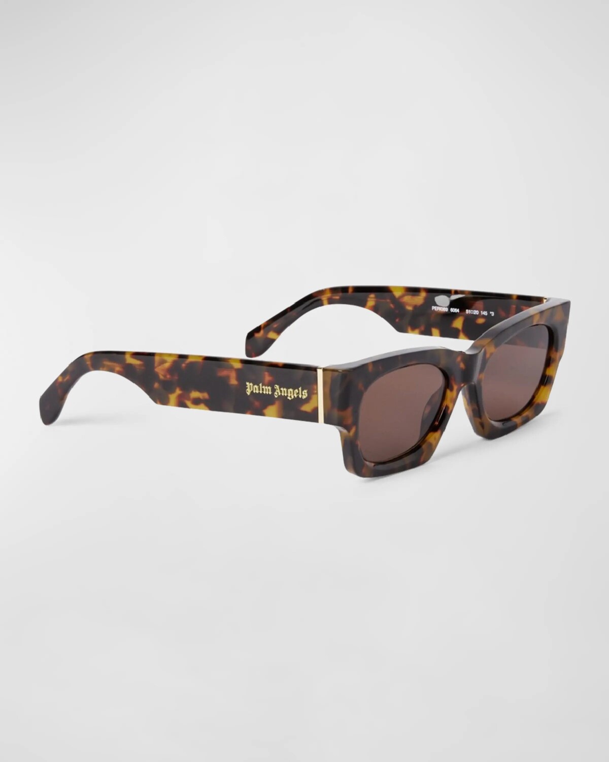 

Солнцезащитные очки Bodie Square из ацетата Palm Angels, цвет 6064 Havana Brown