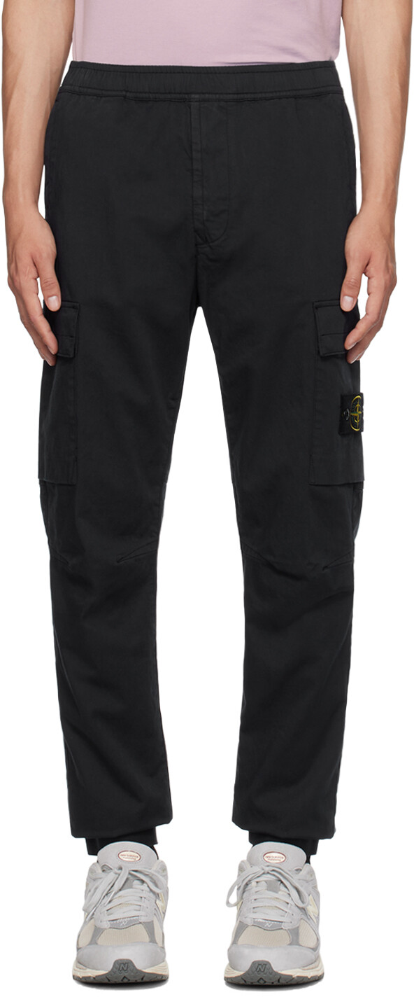 

Темно-синие брюки карго на кулиске Stone Island, Синий