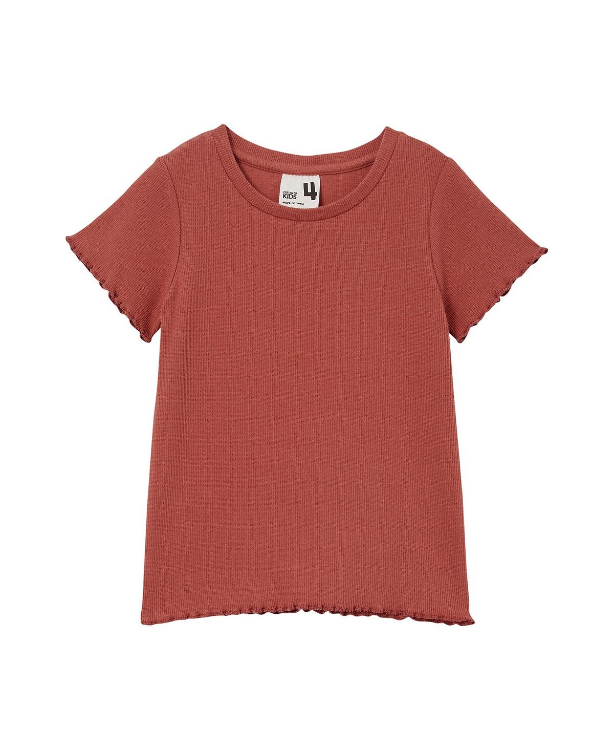 

Детская футболка с короткими рукавами Big Girls Raya Rib Baby COTTON ON
