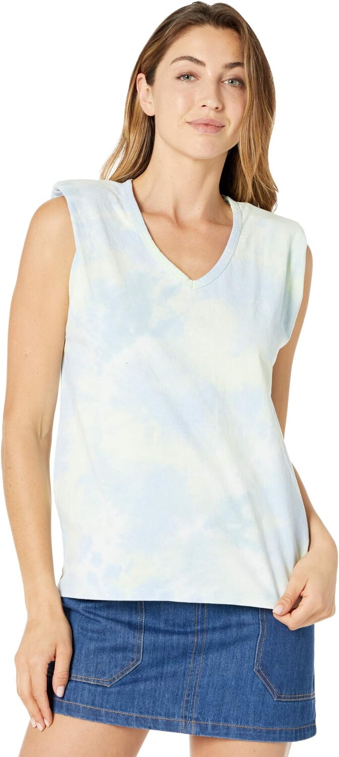 

Футболка Blank NYC Tie-Dye Padded Shoulder V-Neck Tee, цвет Mood Swing