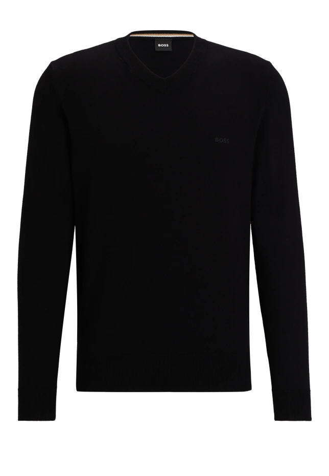 Пуловер pacello-l стандартного кроя Boss, черный