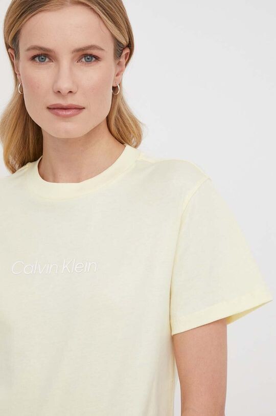 

Хлопковая футболка Calvin Klein, желтый