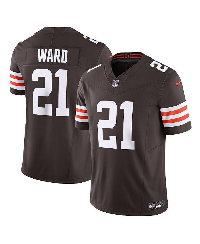 

Мужская джерси Denzel Ward Brown Cleveland Browns Vapor FUSE Limited Nike, коричневый