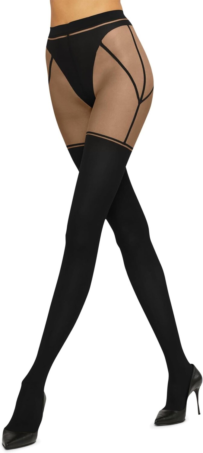 

Колготки с подвязками Wolford, цвет Fairly Light/Black