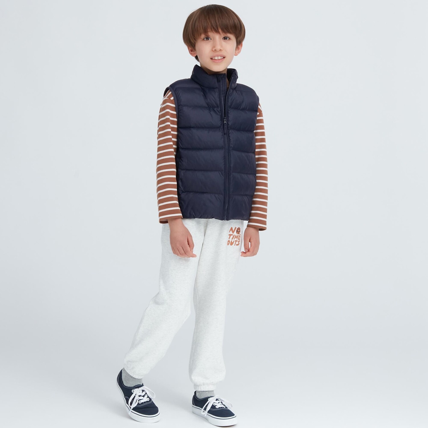 

Моющийся жилет с теплой подкладкой Pufftech Uniqlo Kids, темно-синий