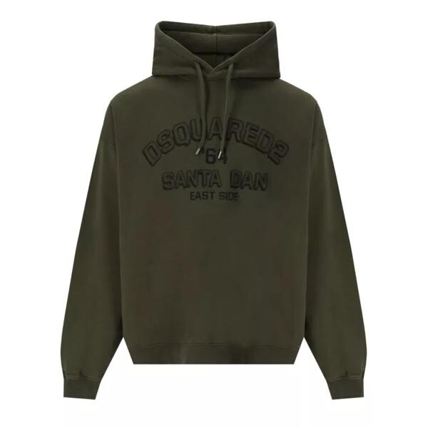 

Футболка loose fit military hoodie Dsquared2, зеленый