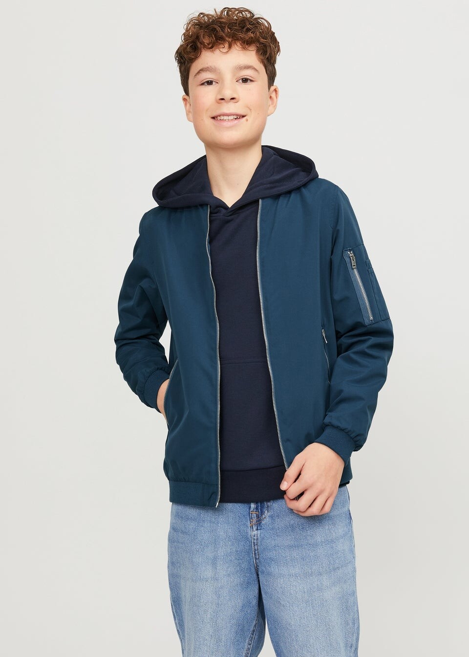 

Jack and Jones Синий бомбер Junior (6–16 лет)