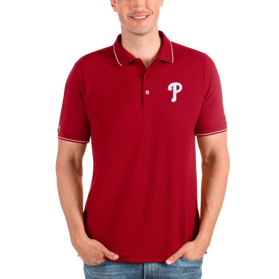 

Поло с коротким рукавом Antigua Philadelphia Phillies, красный