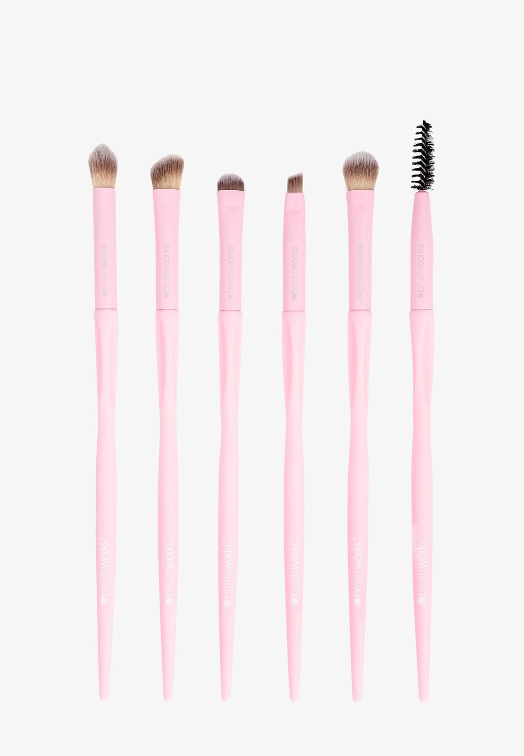 

Набор кистей Brushworks Hd Eye & Brow Set Brushworks, розовый