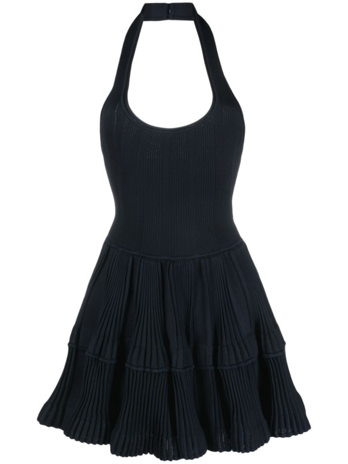 

Платье мини Crinoline с оборками Alaïa, синий