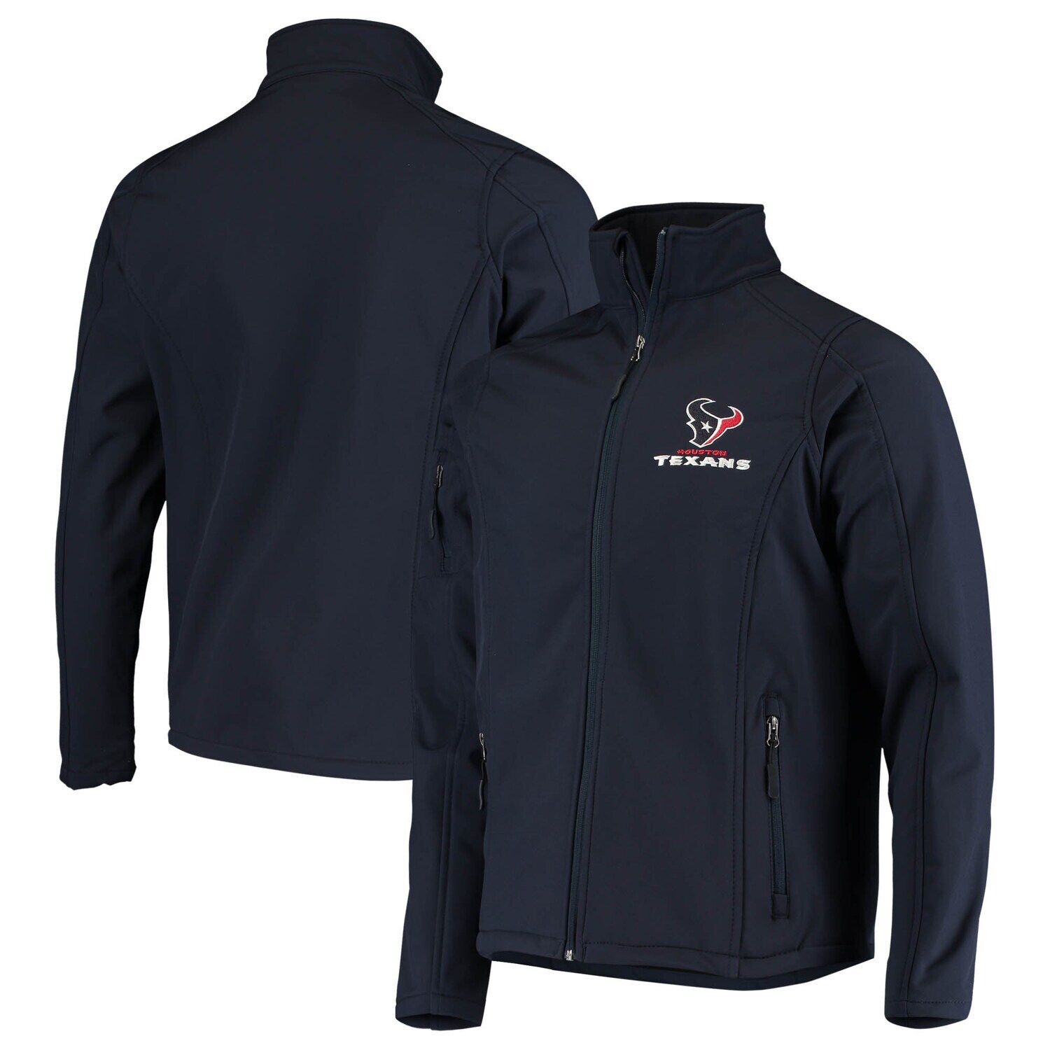 

Мужская темно-синяя куртка Dunbrooke Houston Texans Sonoma Softshell с молнией во всю длину, Синий