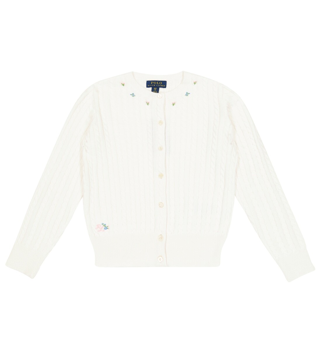 

Кардиган из хлопка с вышивкой Polo Ralph Lauren, белый