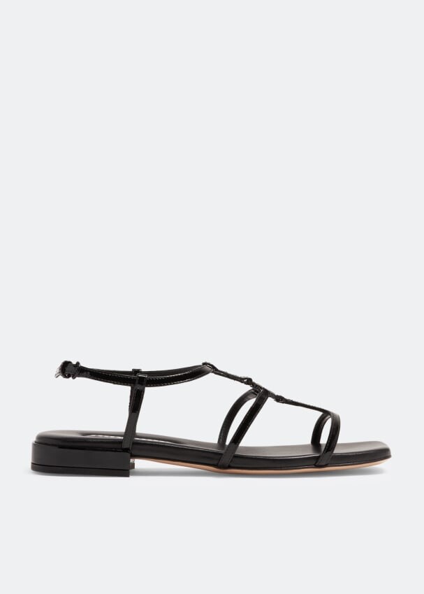 

Сандалии Miu Miu Patent Leather, черный