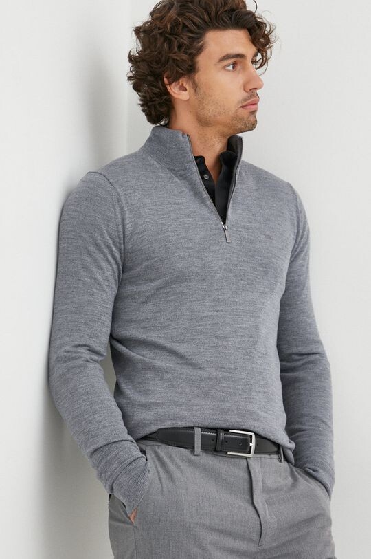 

Шерстяной свитер Calvin Klein, серый