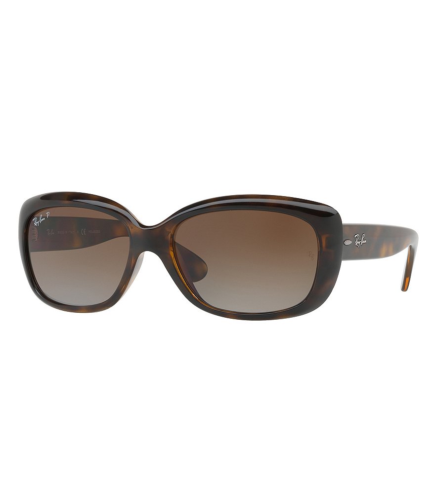 Большие поляризованные солнцезащитные очки Ray-Ban Jackie Ohh, коричневый